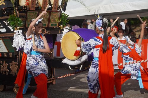 小倉祇園太鼓 太鼓の両面打ち
