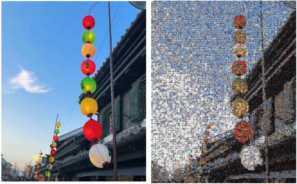 川越百万灯夏まつり フォトモザイクアート