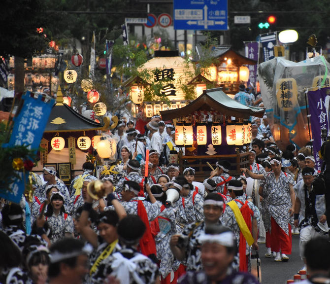小倉祇園太鼓 夜の幻想的 打ち流し